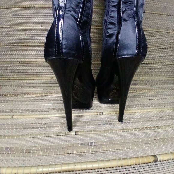 Ellie Shoes E-609-Raven-L 6" Lace Knee High Womens Boot Size 10 - Picture 5 of 10